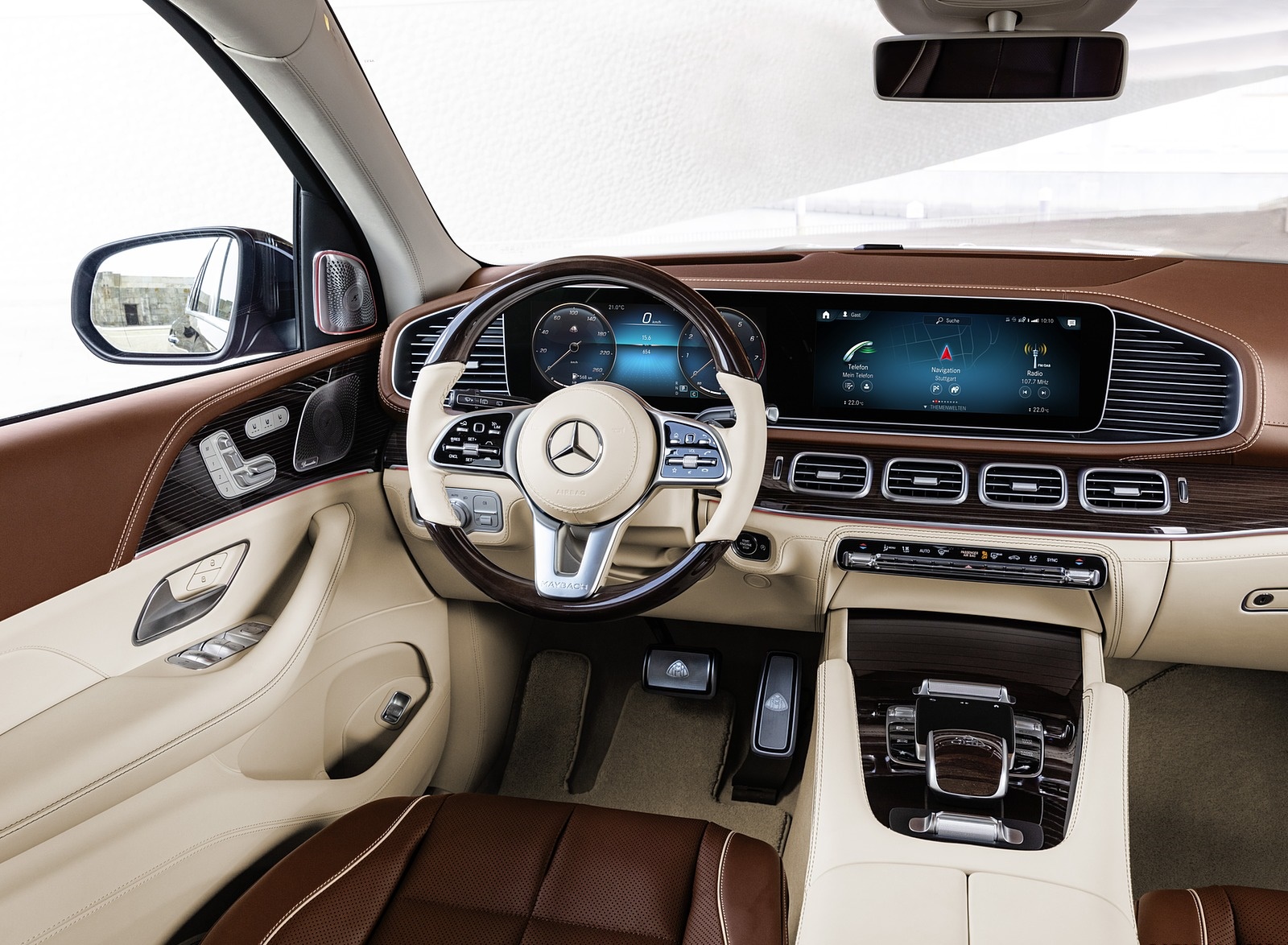 2021 Mercedes-Maybach GLS 600 Exclusive nappa leather mahogany or macchiato Interior Wallpapers #111 of 142