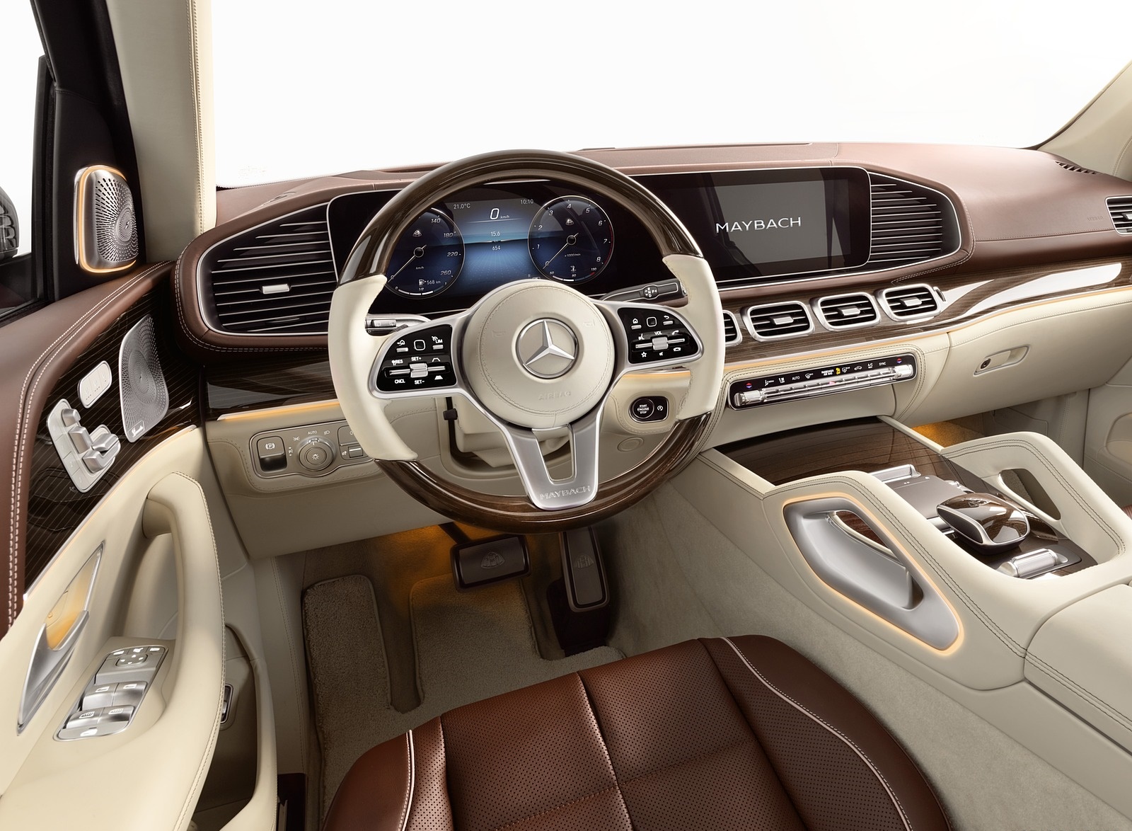 2021 Mercedes-Maybach GLS 600 Exclusive nappa leather mahogany or macchiato Interior Wallpapers #129 of 142