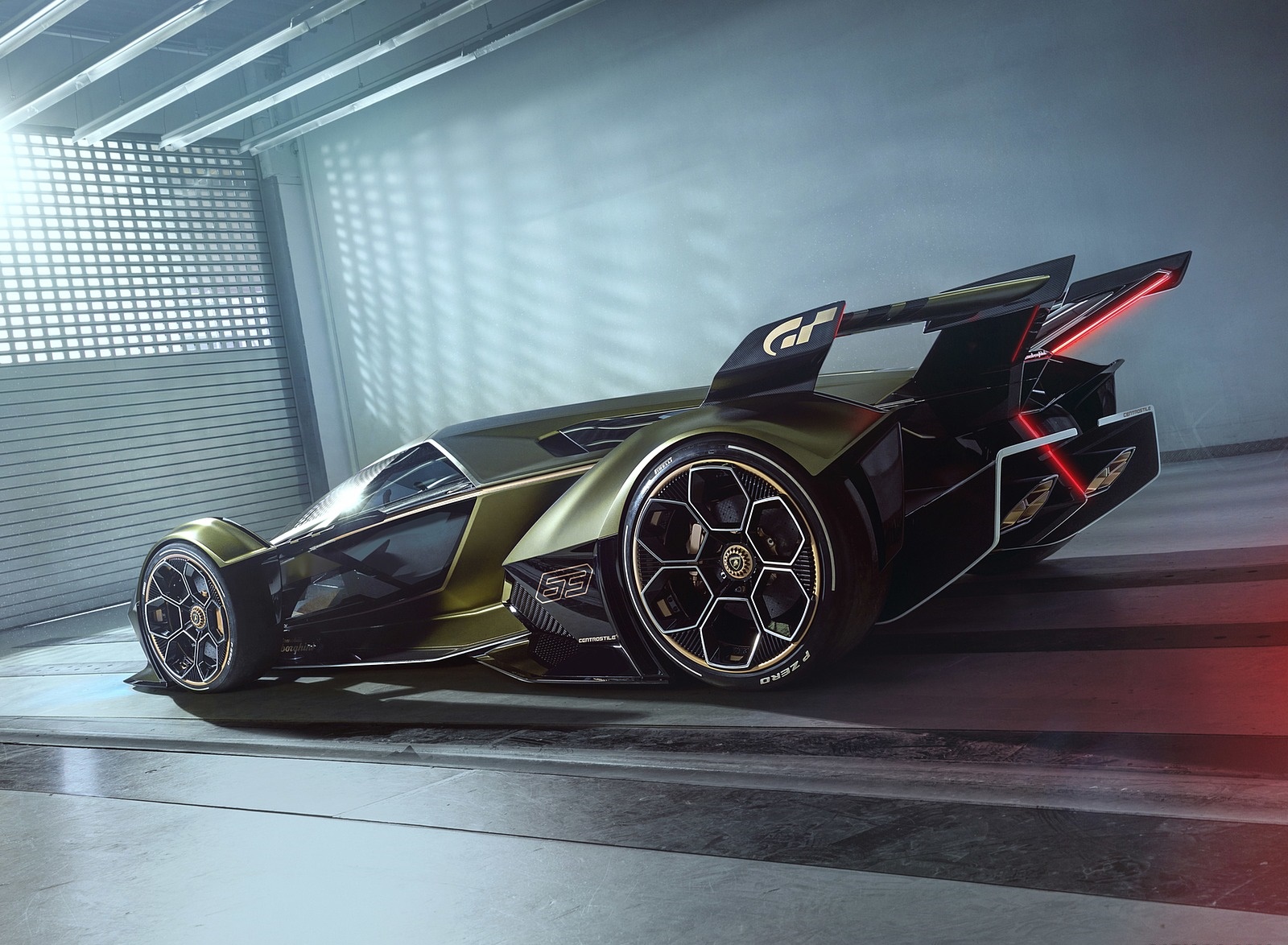 2019 Lamborghini Lambo V12 Vision Gran Turismo Rear Three-Quarter Wallpapers #6 of 17