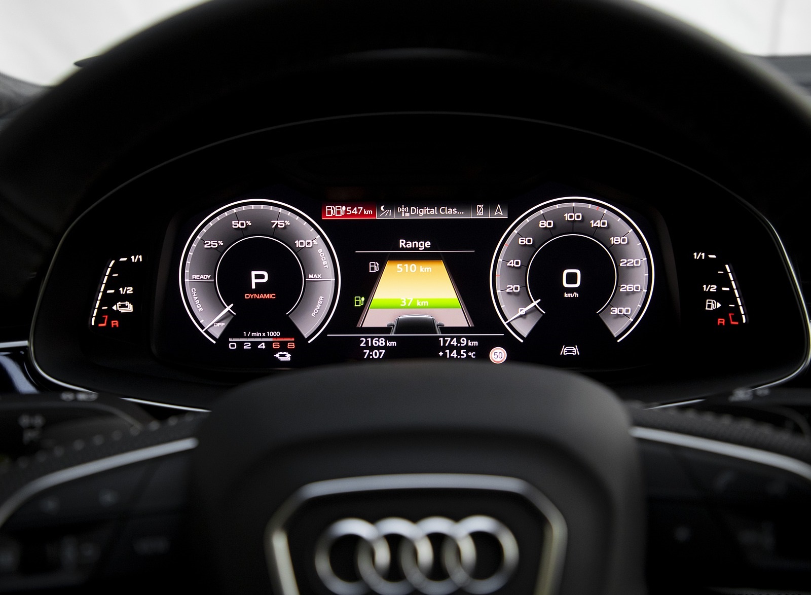 2020 Audi Q7 TFSI e quattro Plug-In Hybrid Digital Instrument Cluster Wallpapers #40 of 46