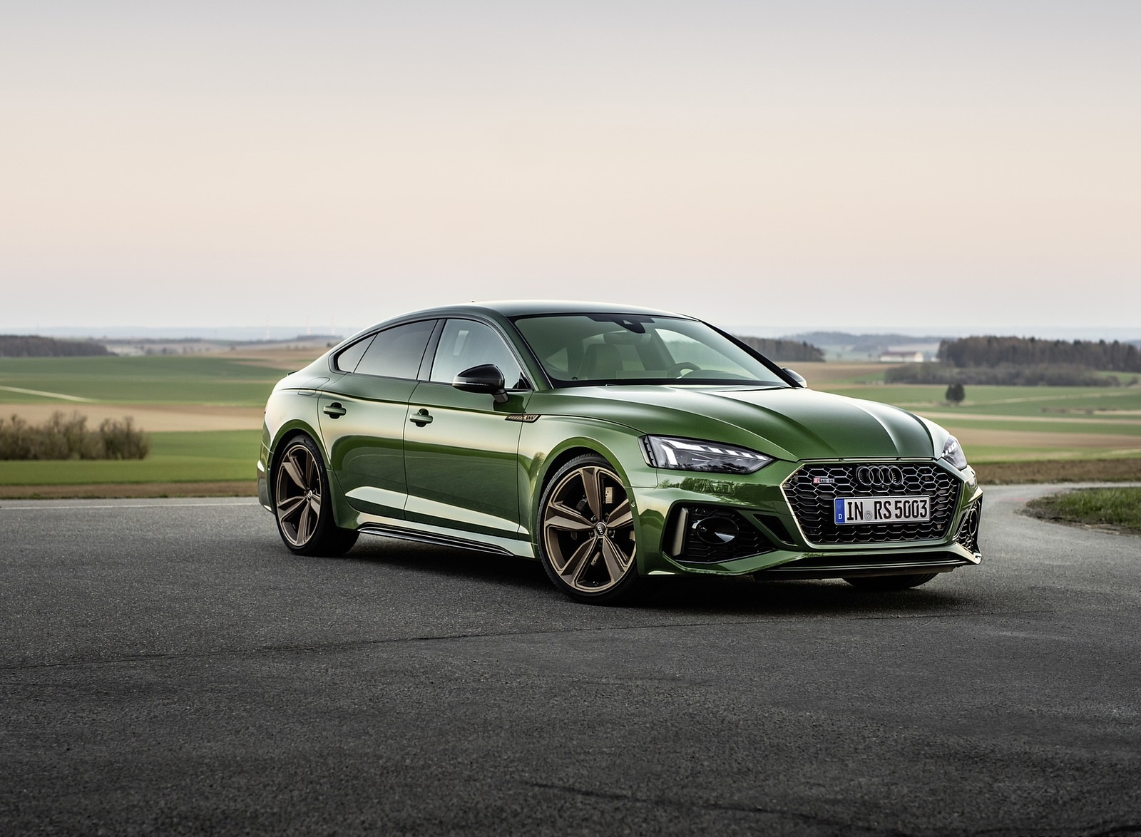 2020 Audi RS 5 Sportback (Color: Sonoma Green) Front Three-Quarter Wallpapers #11 of 76