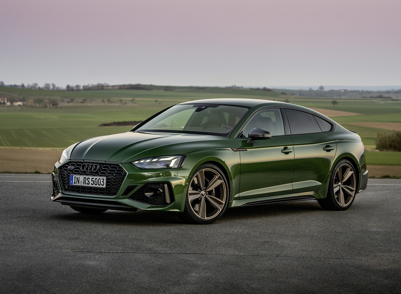 2020 Audi RS 5 Sportback (Color: Sonoma Green) Front Three-Quarter Wallpapers #12 of 76