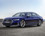 2020 Audi S8 (Color: Navarra Blue) Front Three-Quarter Wallpapers 150x120