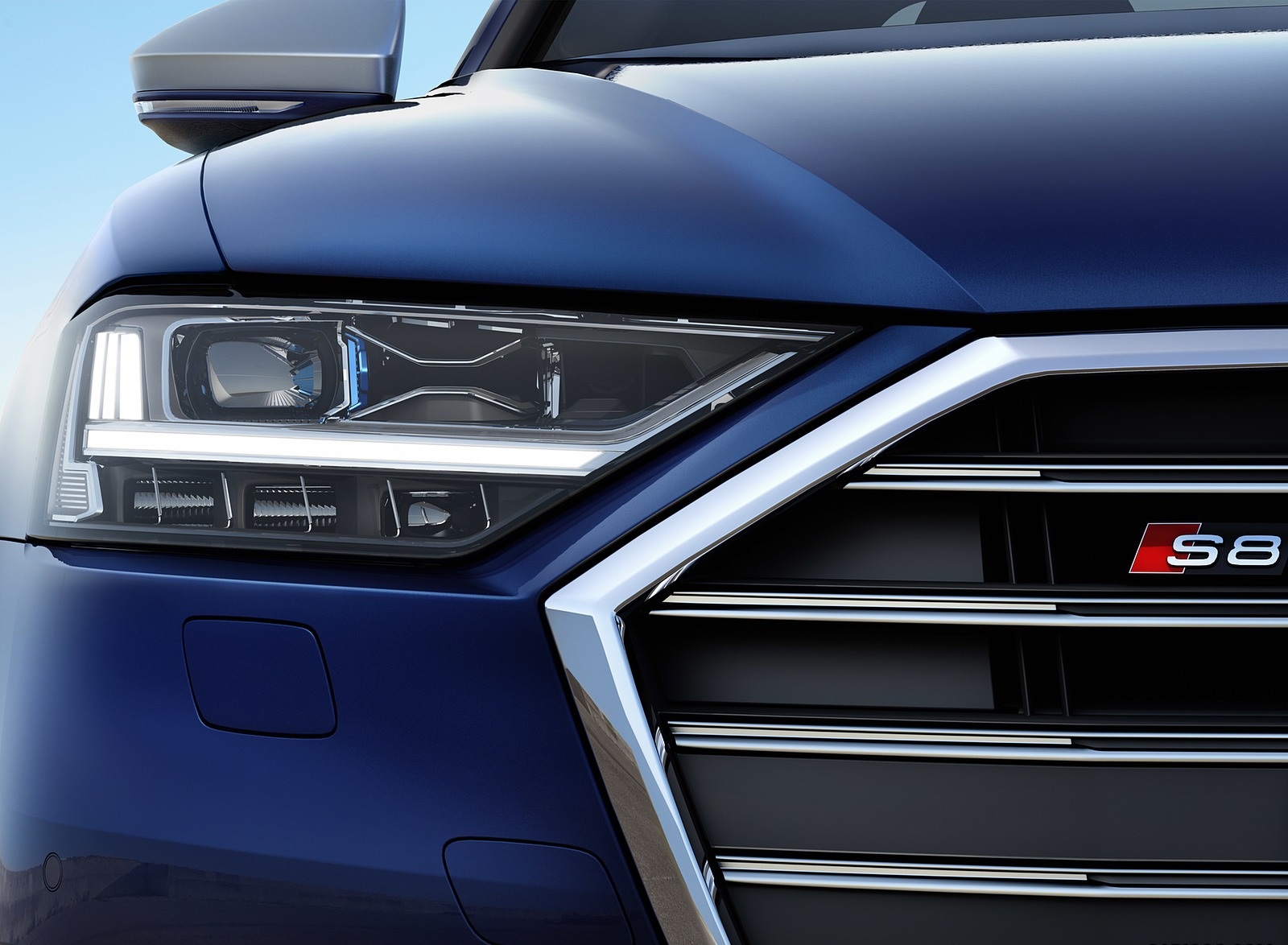 2020 Audi S8 (Color: Navarra Blue) Headlight Wallpapers #61 of 189