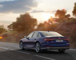 2020 Audi S8 (Color: Navarra Blue) Rear Three-Quarter Wallpapers 150x120