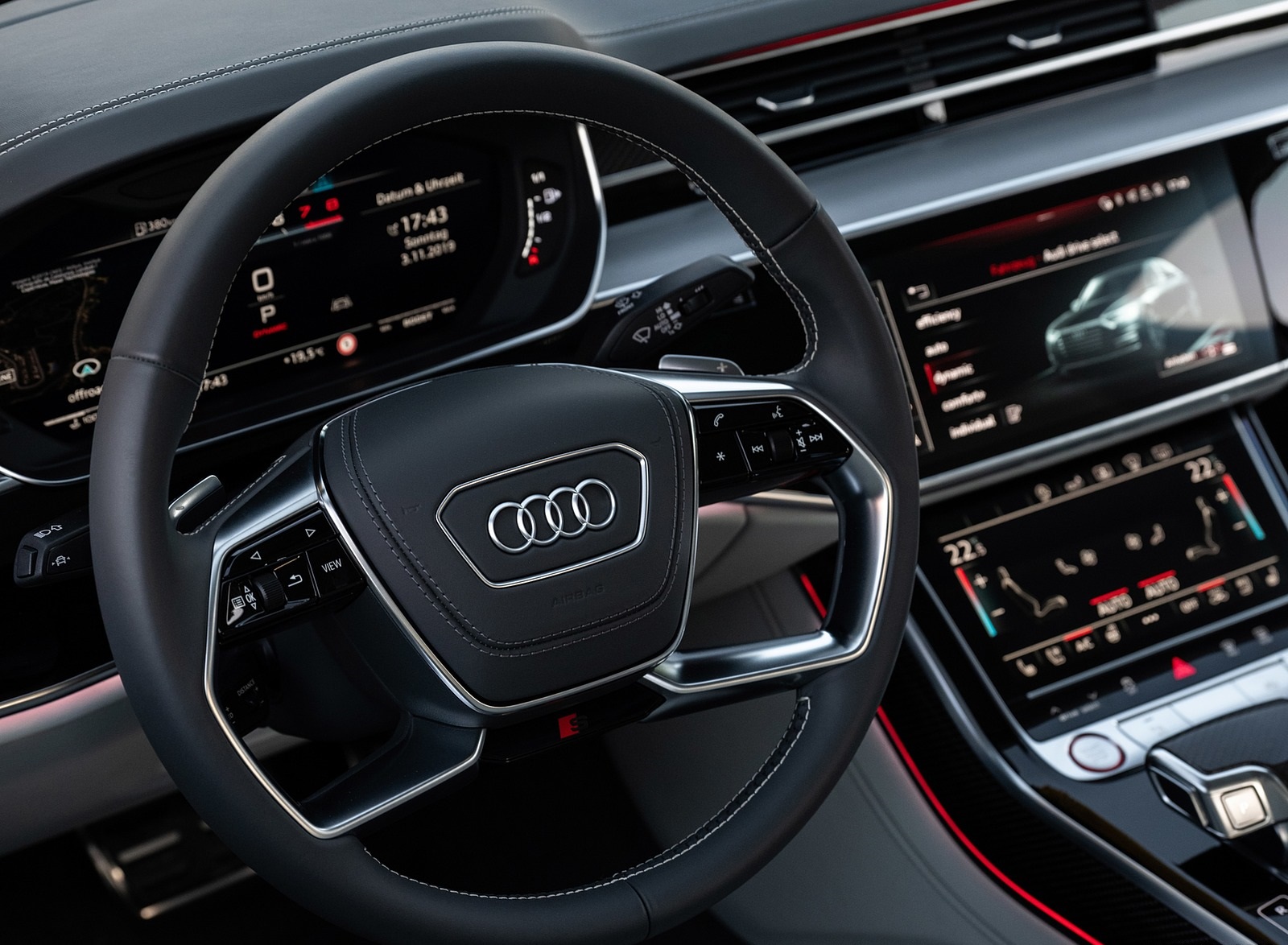 2020 Audi S8 Interior Steering Wheel Wallpapers #70 of 189