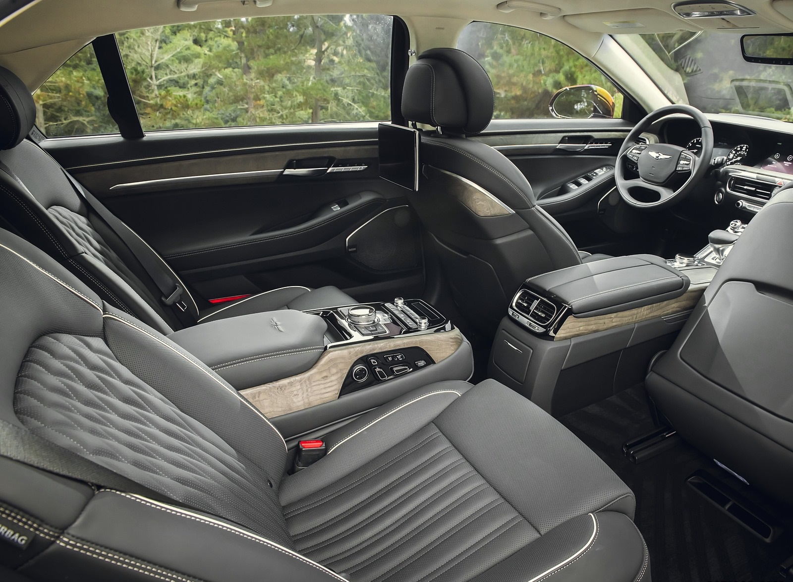 2020 Genesis G90 Interior Rear Seats Wallpapers #27 of 39