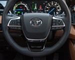 2020 Toyota Highlander Platinum Hybrid AWD (Color: Ruby Flare Pearl) Interior Steering Wheel Wallpapers 150x120