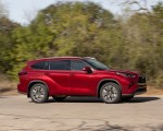 2020 Toyota Highlander Platinum Hybrid AWD (Color: Ruby Flare Pearl) Side Wallpapers 150x120