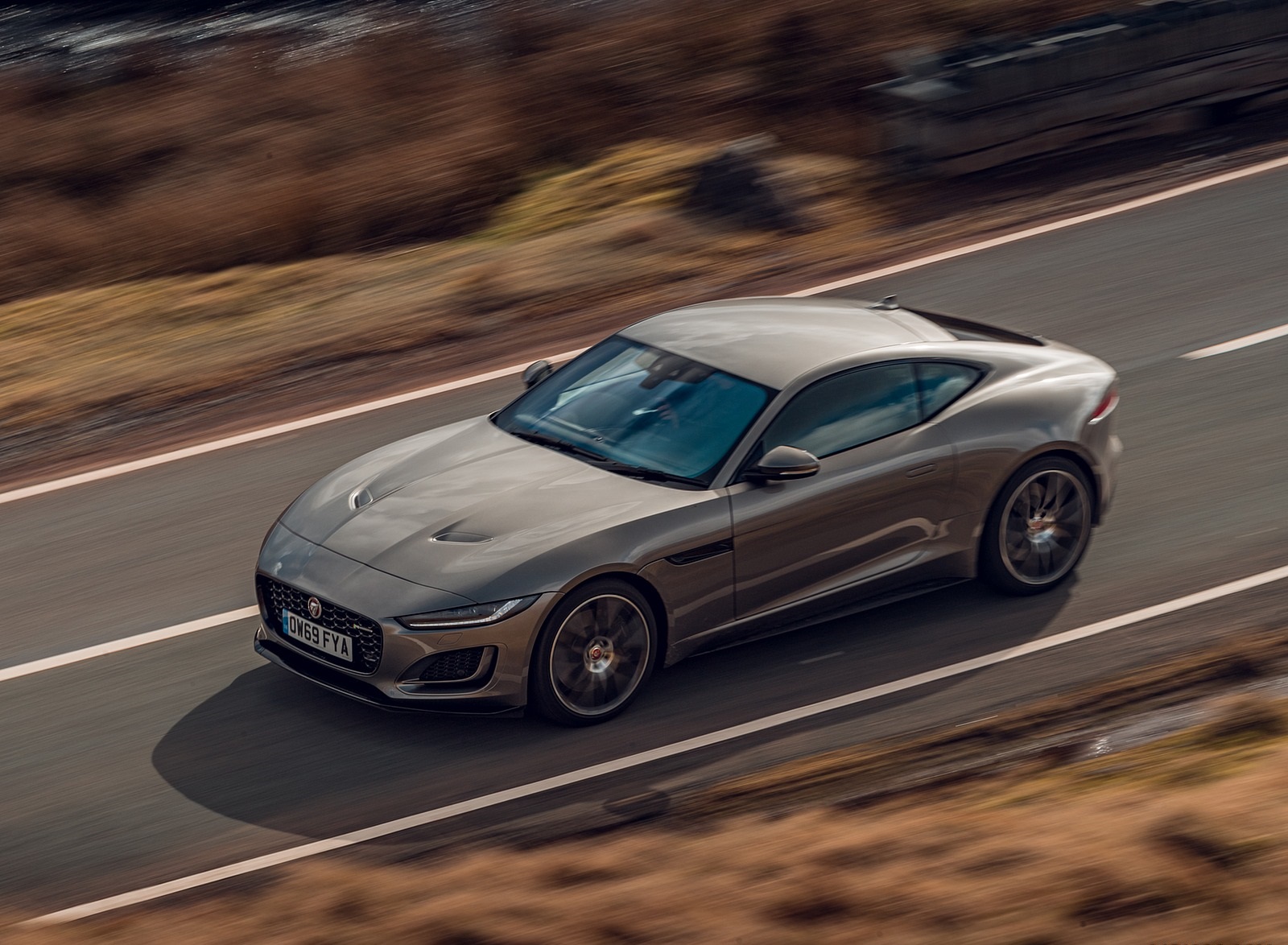 2021 Jaguar F-TYPE Coupe R-Dynamic P450 AWD (Color: Eiger Grey) Front Three-Quarter Wallpapers #46 of 143