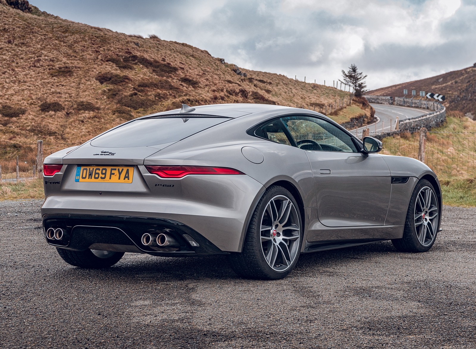 2021 Jaguar F-TYPE Coupe R-Dynamic P450 AWD (Color: Eiger Grey) Rear Three-Quarter Wallpapers #53 of 143