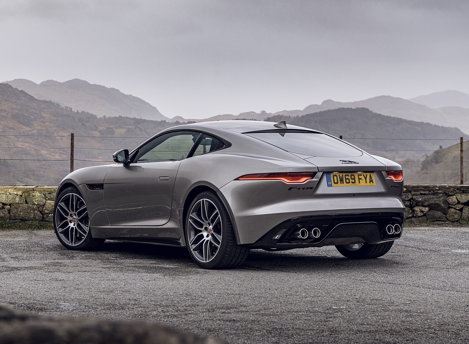 2021 Jaguar F-TYPE Coupe R-Dynamic P450 AWD (Color: Eiger Grey) Rear Three-Quarter Wallpapers #55 of 143