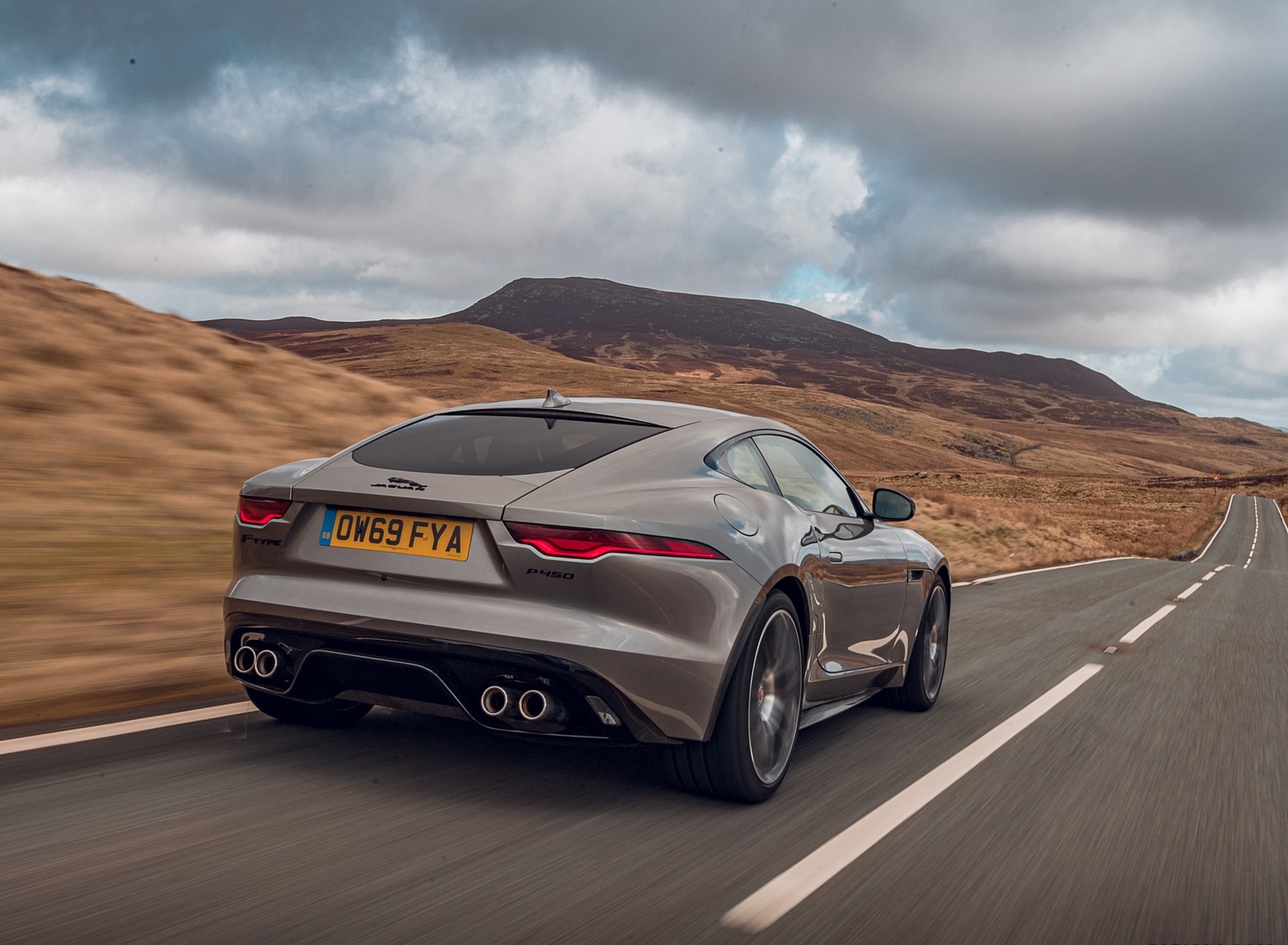 2021 Jaguar F-TYPE Coupe R-Dynamic P450 AWD (Color: Eiger Grey) Rear Wallpapers #48 of 143