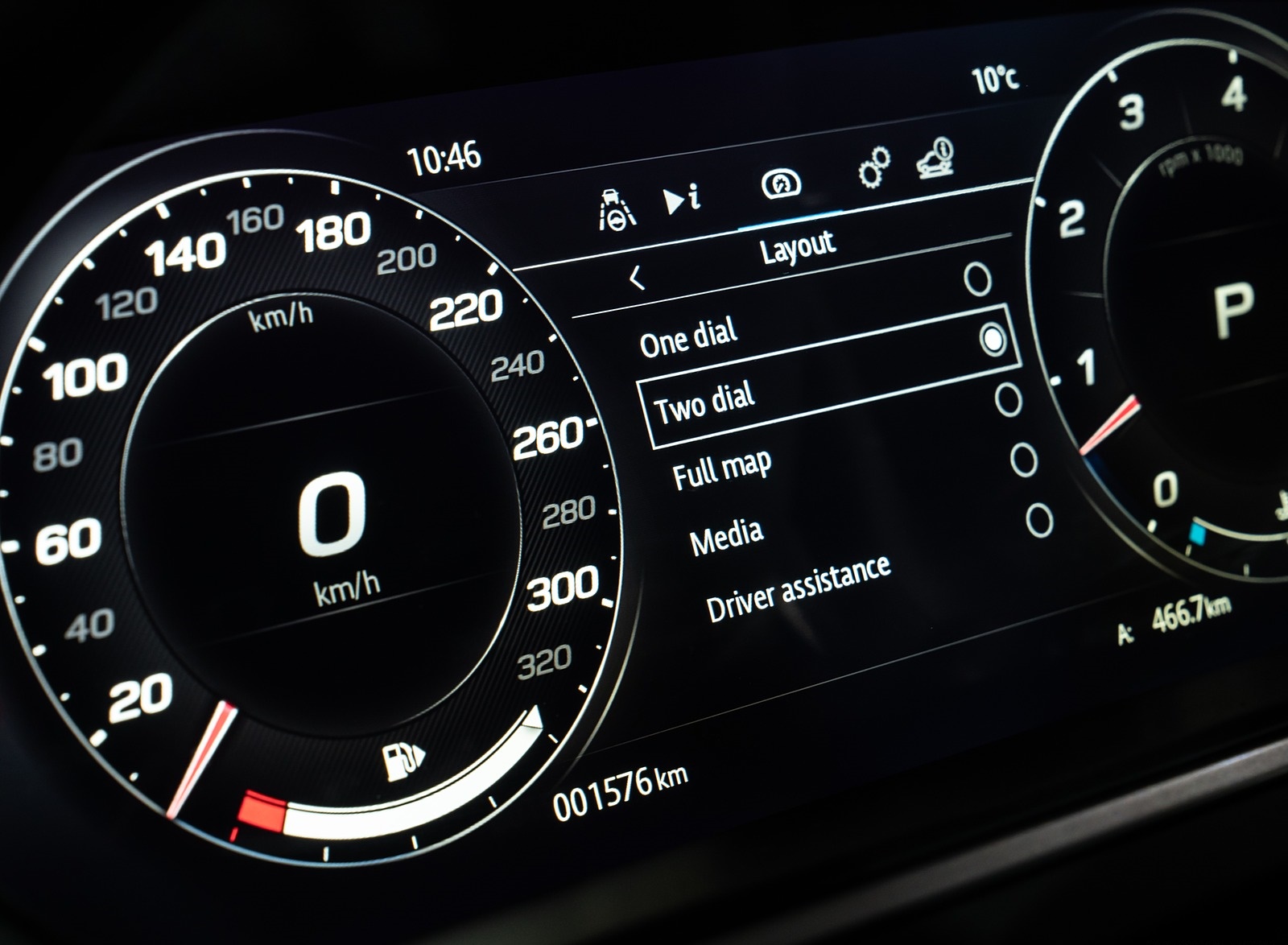 2021 Jaguar F-TYPE R Coupe AWD (Color: Sorrento Yellow) Digital Instrument Cluster Wallpapers #39 of 143