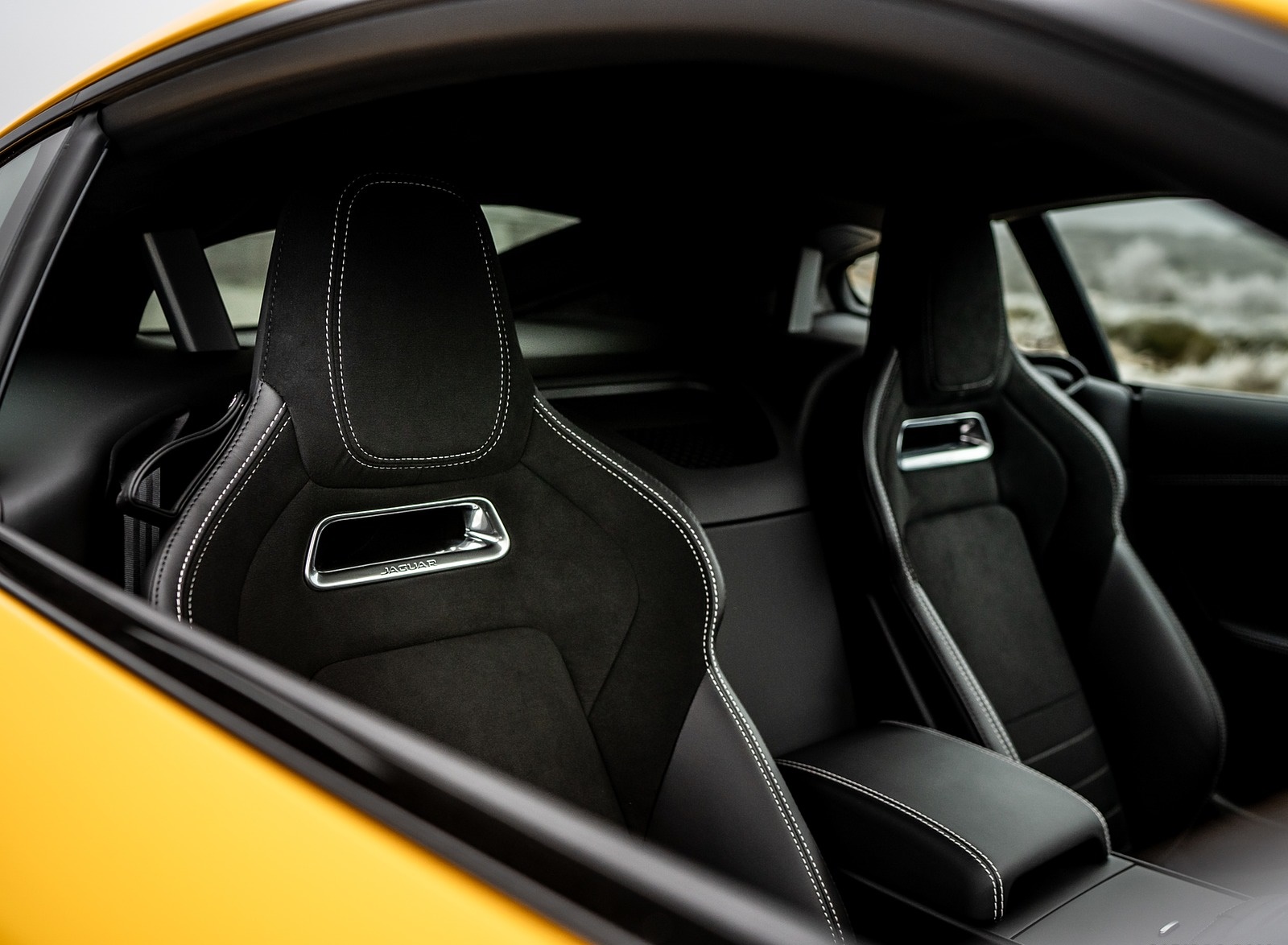 2021 Jaguar F-TYPE R Coupe AWD (Color: Sorrento Yellow) Interior Seats Wallpapers #34 of 143