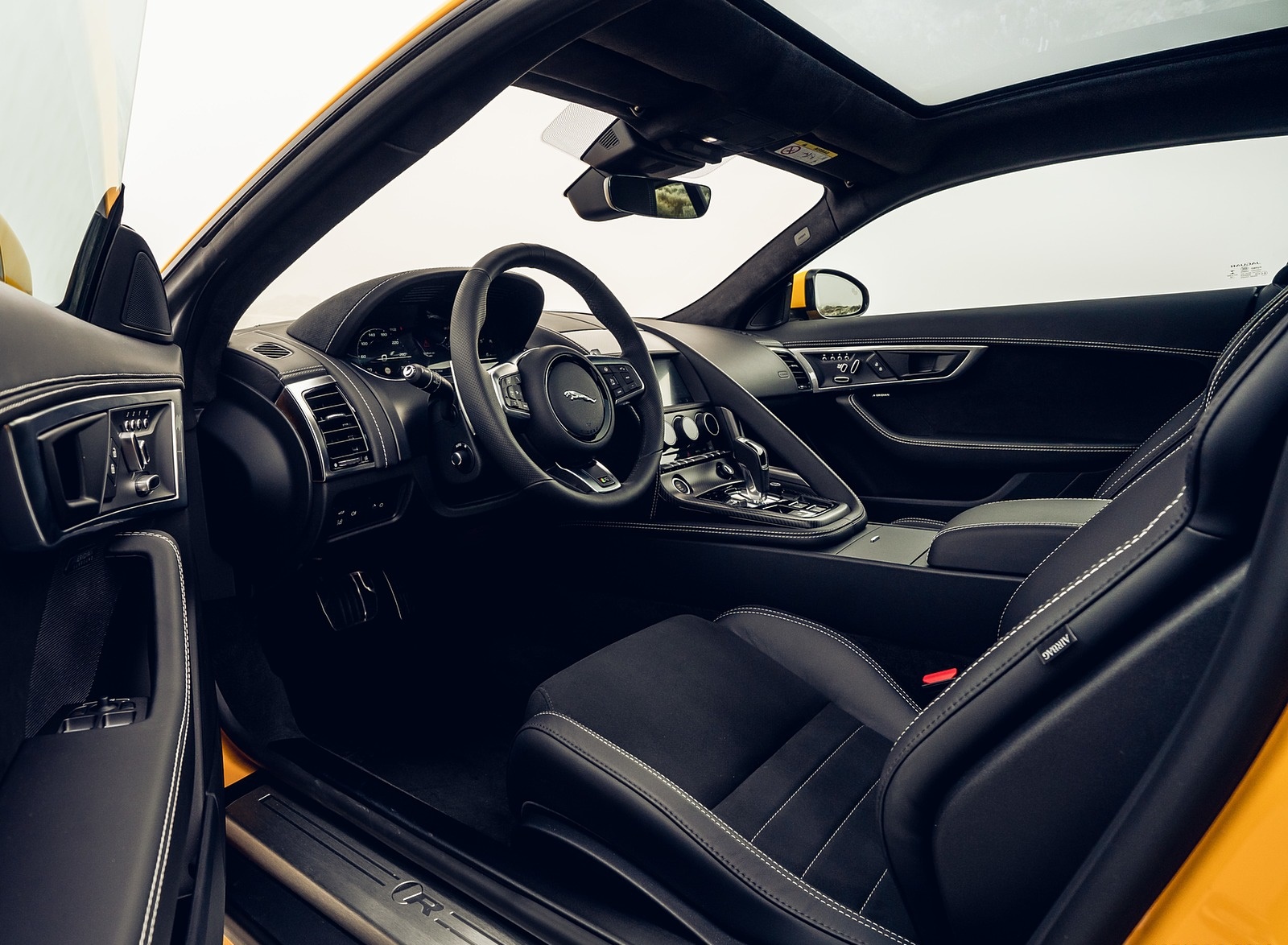 2021 Jaguar F Type R Coupe Awd Color Sorrento Yellow Interior