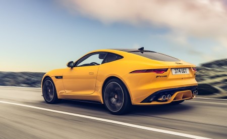 2021 Jaguar F-TYPE R Coupe AWD (Color: Sorrento Yellow) Rear Three-Quarter Wallpapers 450x275 (5)