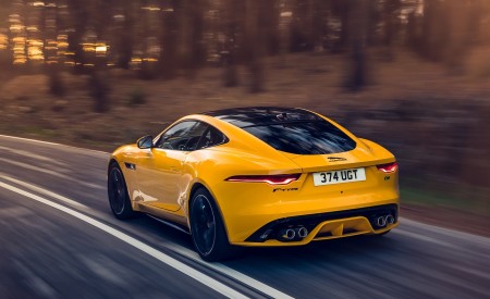 2021 Jaguar F-TYPE R Coupe AWD (Color: Sorrento Yellow) Rear Three-Quarter Wallpapers 450x275 (16)