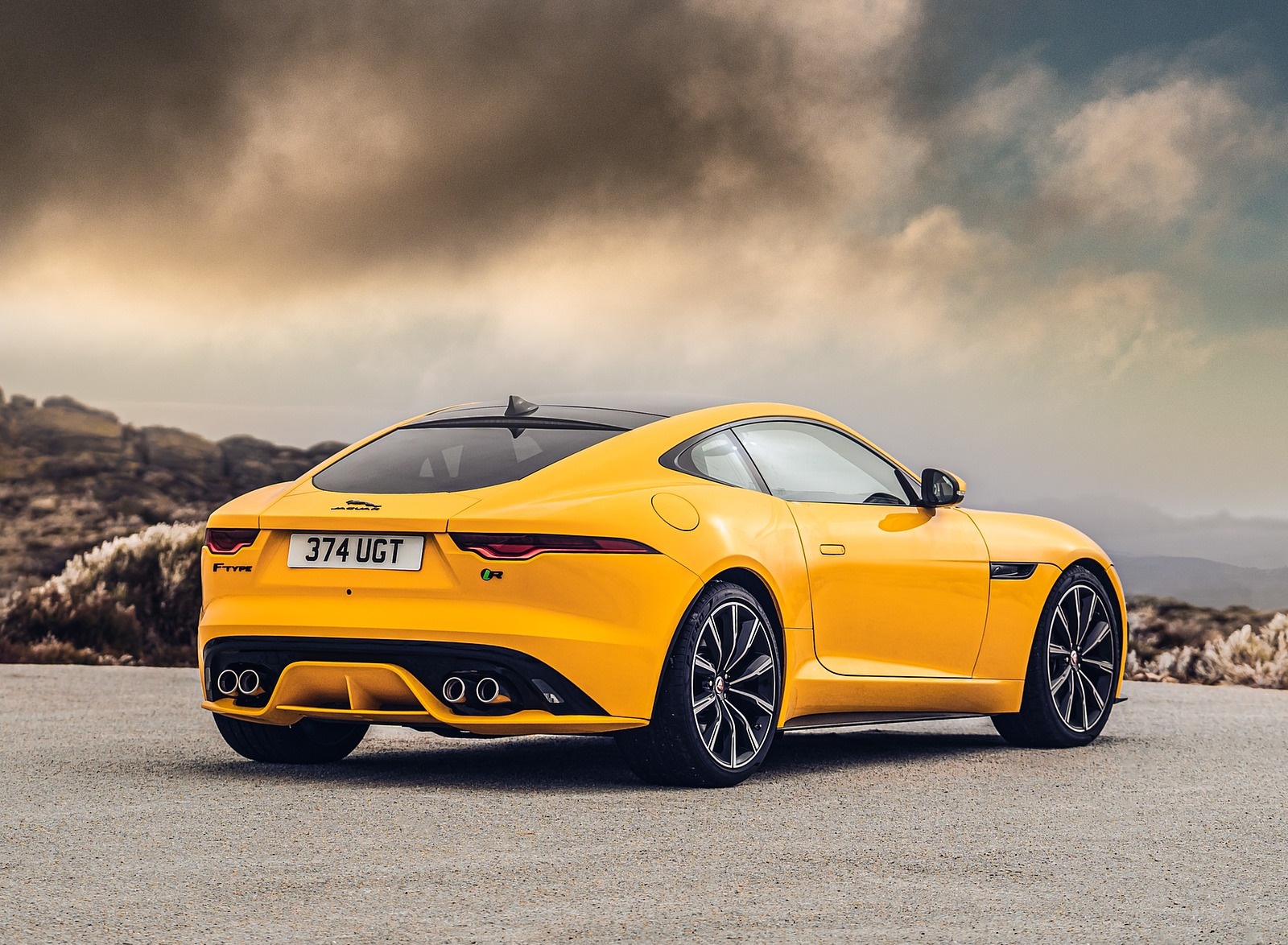 2021 Jaguar F-TYPE R Coupe AWD (Color: Sorrento Yellow) Rear Three-Quarter Wallpapers #23 of 143