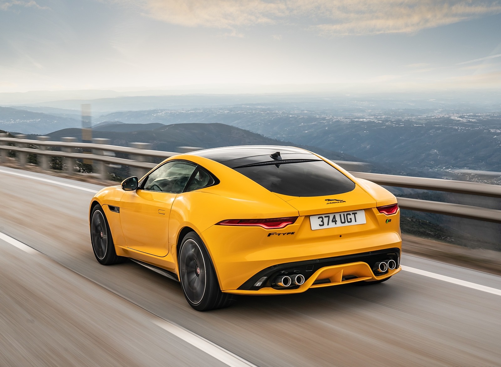 2021 Jaguar F-TYPE R Coupe AWD (Color: Sorrento Yellow) Rear Three-Quarter Wallpapers #7 of 143