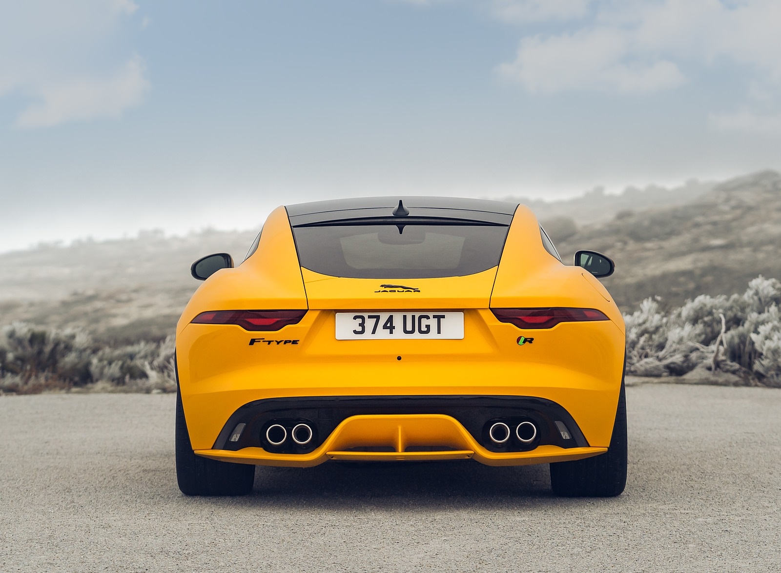 2021 Jaguar F-TYPE R Coupe AWD (Color: Sorrento Yellow) Rear Wallpapers #24 of 143