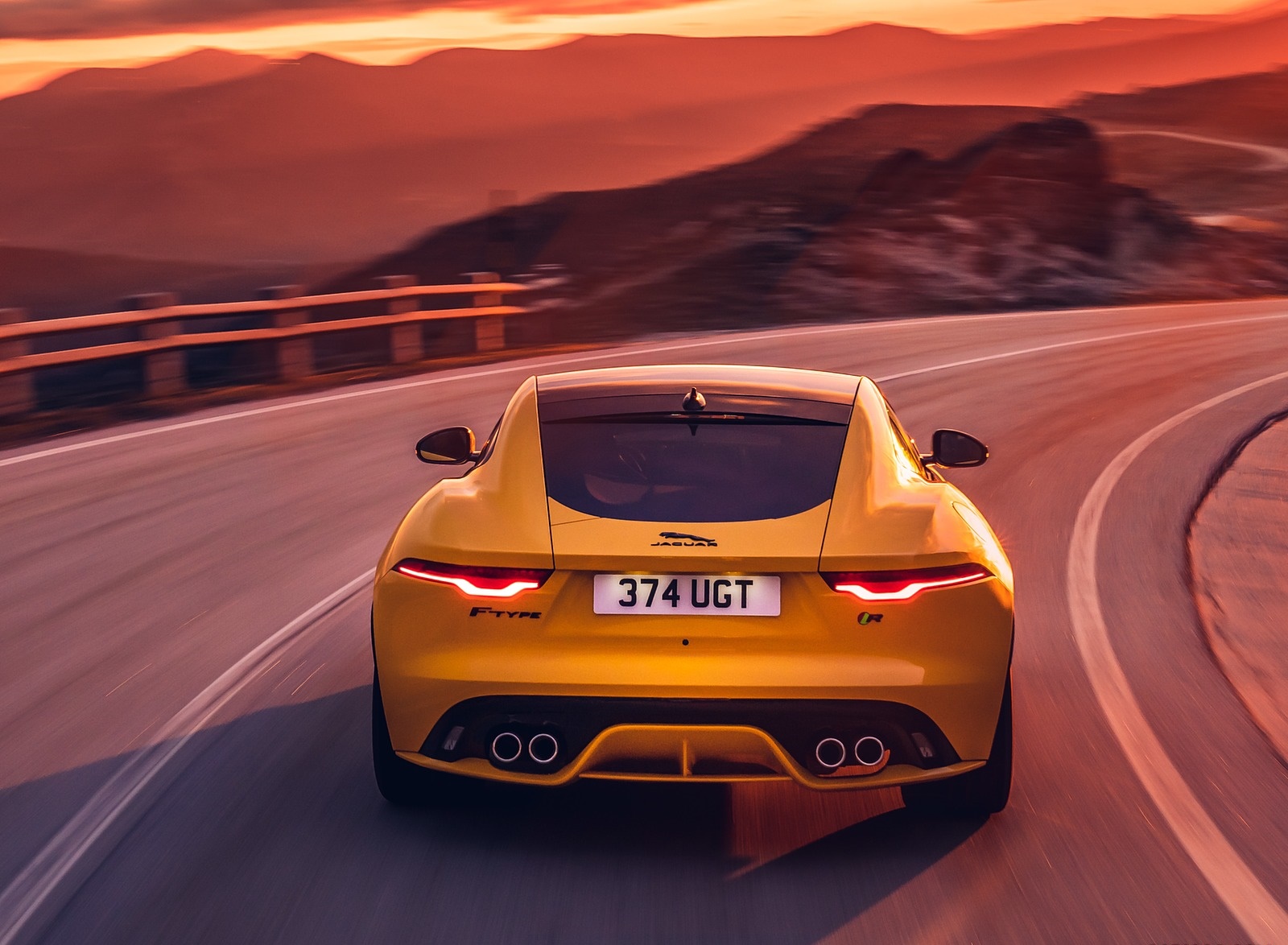 2021 Jaguar F-TYPE R Coupe AWD (Color: Sorrento Yellow) Rear Wallpapers #19 of 143