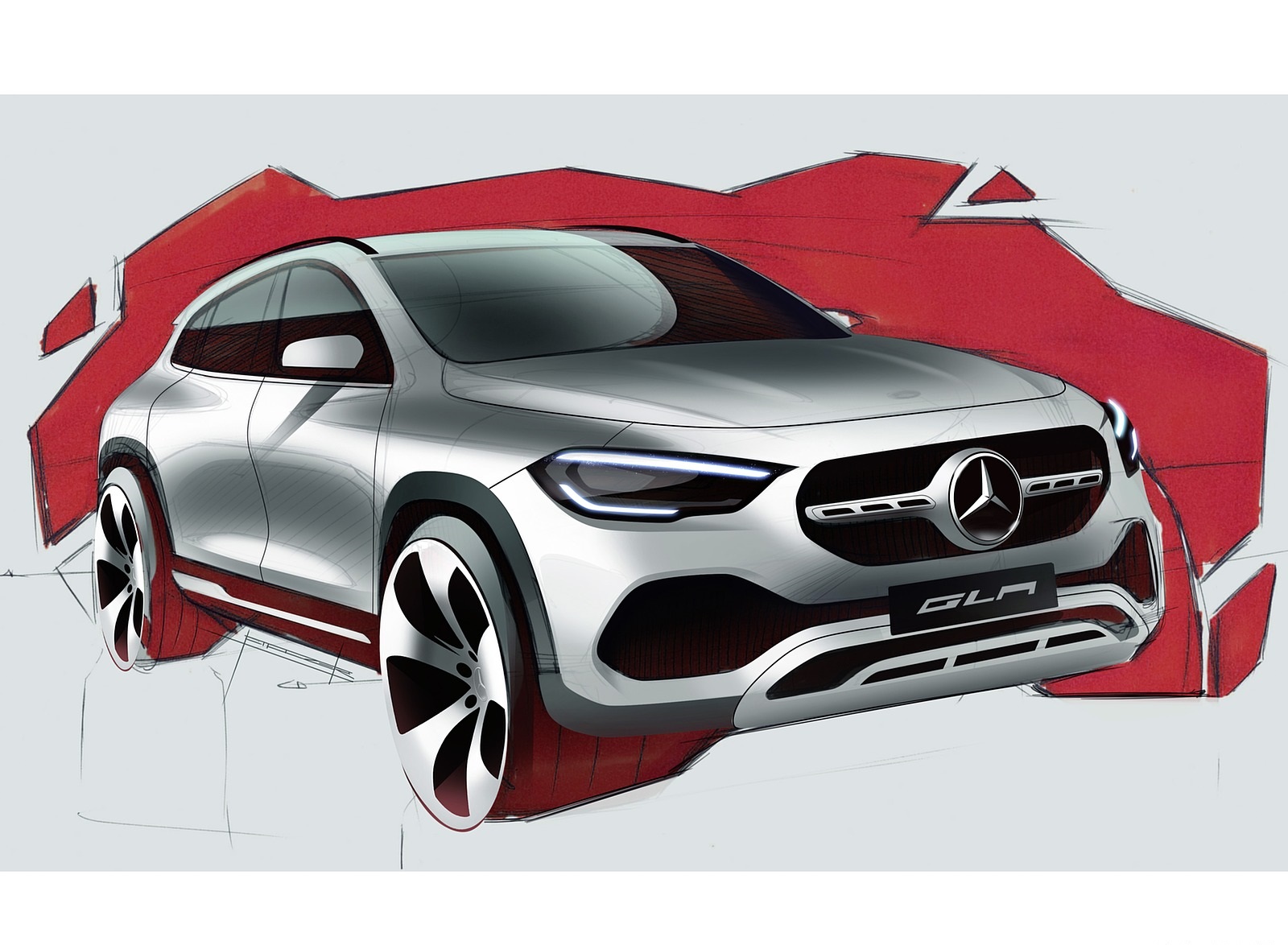 2021 Mercedes-Benz GLA Design Sketch Wallpapers #114 of 115