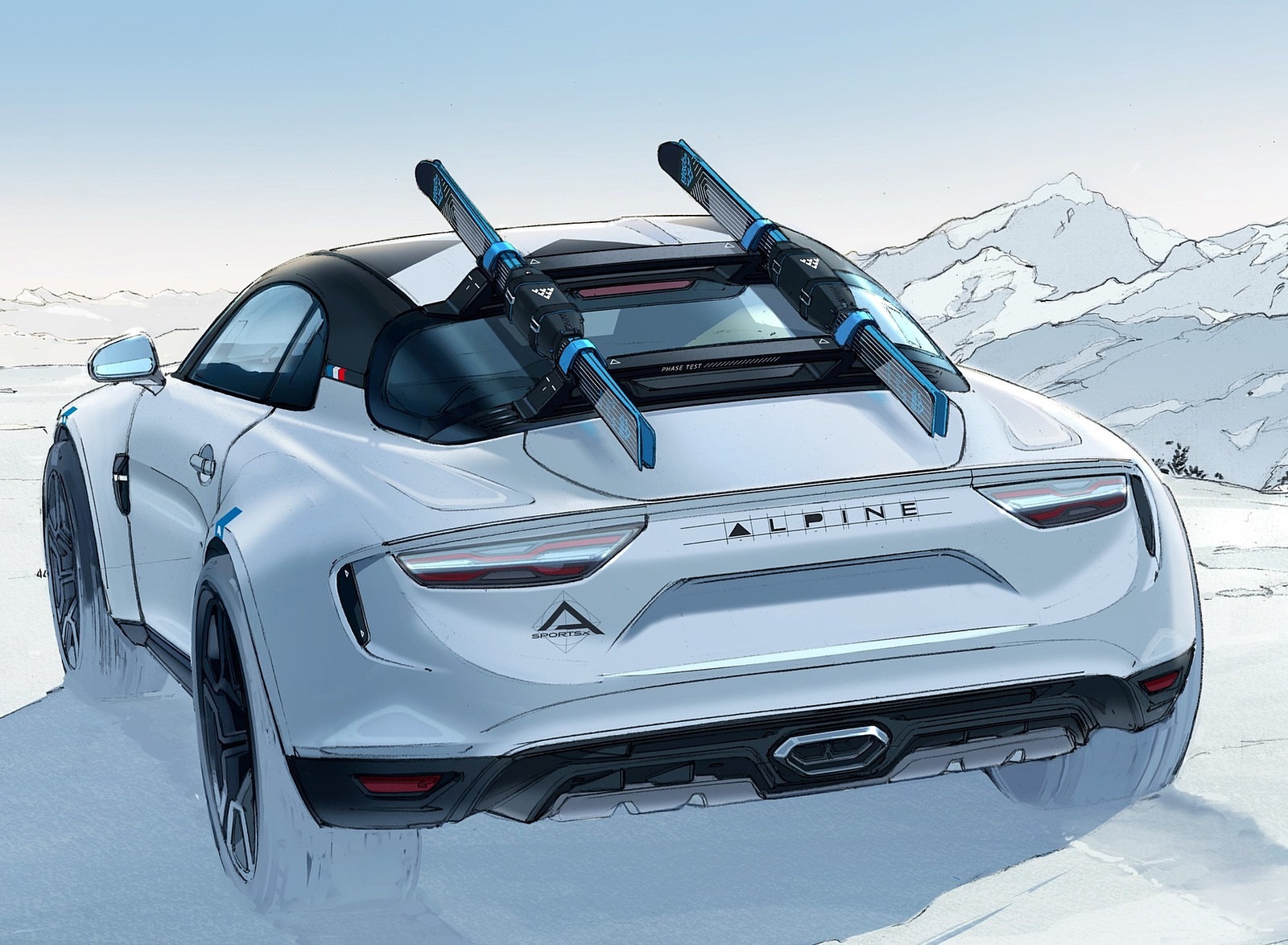 2020 Alpine A110 SportsX Concept Design Sketch Wallpapers #11 of 11
