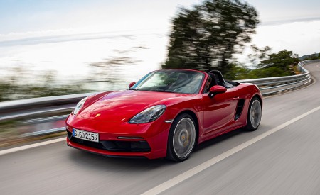 2020 Porsche 718 Boxster GTS 4.0 (Color: Carmine Red) Front Three-Quarter Wallpapers 450x275 (67)