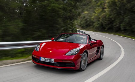 2020 Porsche 718 Boxster GTS 4.0 (Color: Carmine Red) Front Three-Quarter Wallpapers 450x275 (68)