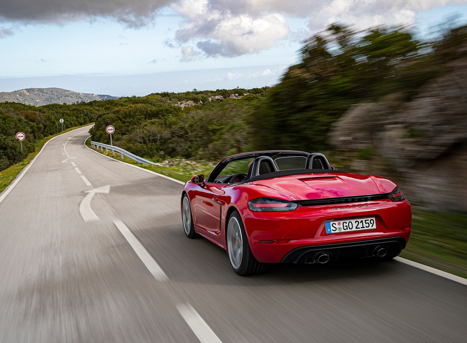 2020 Porsche 718 Boxster GTS 4.0 (Color: Carmine Red) Rear Three-Quarter Wallpapers #69 of 191
