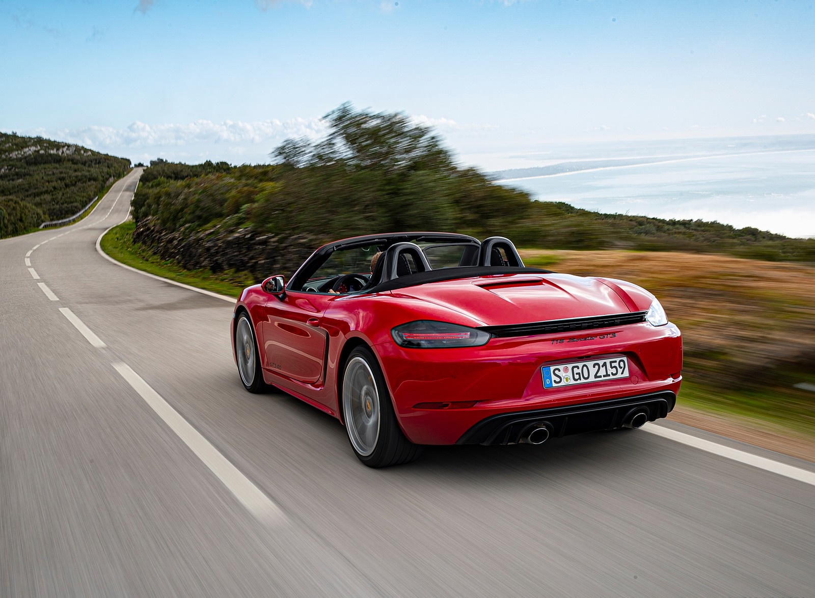 2020 Porsche 718 Boxster GTS 4.0 (Color: Carmine Red) Rear Three-Quarter Wallpapers #71 of 191