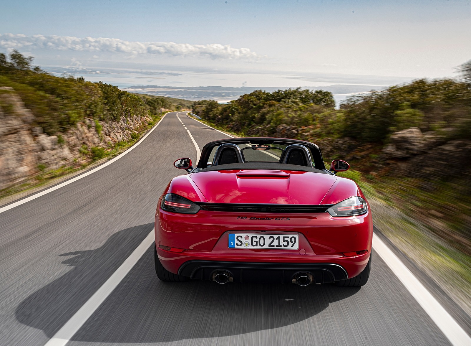 2020 Porsche 718 Boxster GTS 4.0 (Color: Carmine Red) Rear Wallpapers #74 of 191