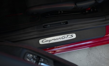2020 Porsche 718 Cayman GTS 4.0 (Color: Carmine Red) Door Sill Wallpapers 450x275 (54)