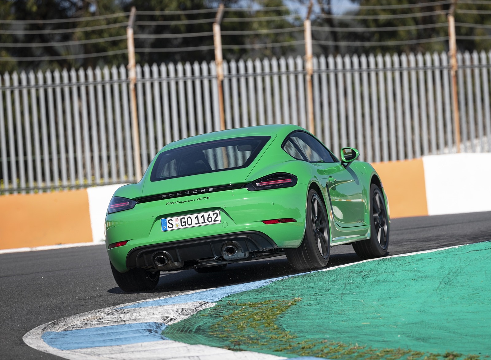 2020 Porsche 718 Cayman GTS 4.0 (Color: Phyton Green) Rear Wallpapers #95 of 192