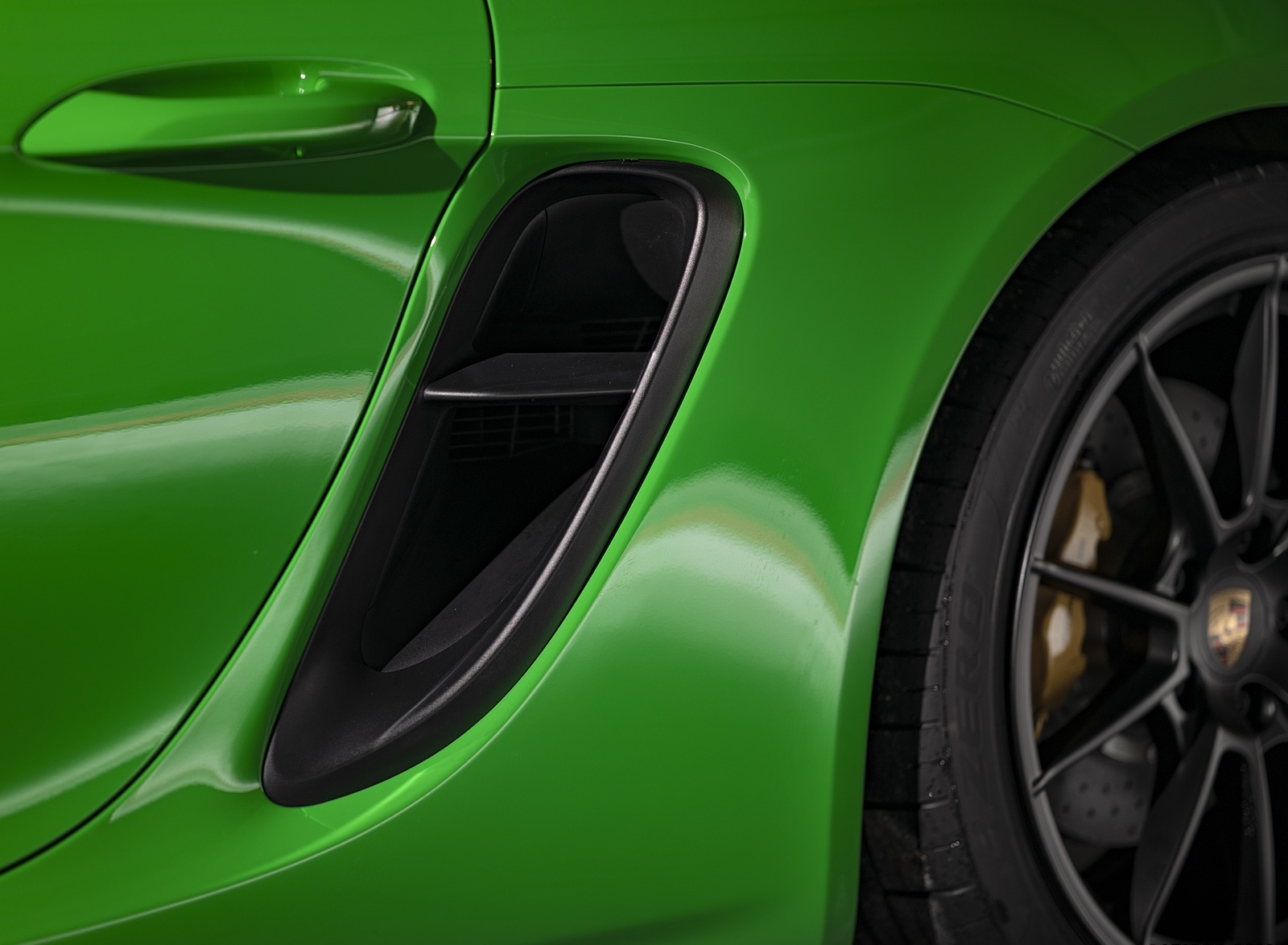 2020 Porsche 718 Cayman GTS 4.0 (Color: Phyton Green) Side Vent Wallpapers #117 of 192