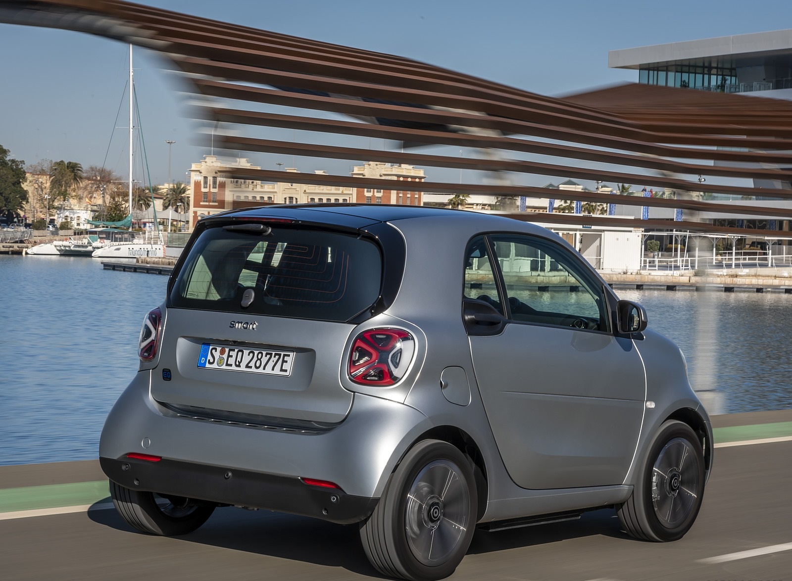 2020 Smart EQ ForTwo Coupe Prime Line (Color: Cool Silver) Rear Three-Quarter Wallpapers (7)