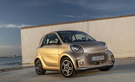 2020 Smart EQ ForTwo Coupe Pulse Line (Color: Gold Beige) Front Three-Quarter Wallpapers  450x275 (85)