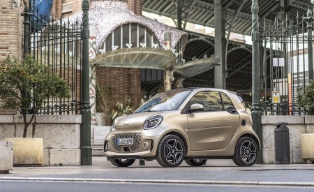 2020 Smart EQ ForTwo Coupe Pulse Line (Color: Gold Beige) Front Three-Quarter Wallpapers 450x275 (67)