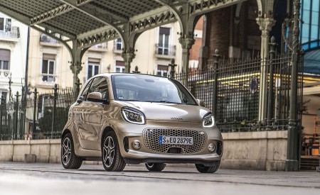 2020 Smart EQ ForTwo Coupe Pulse Line (Color: Gold Beige) Front Three-Quarter Wallpapers  450x275 (68)