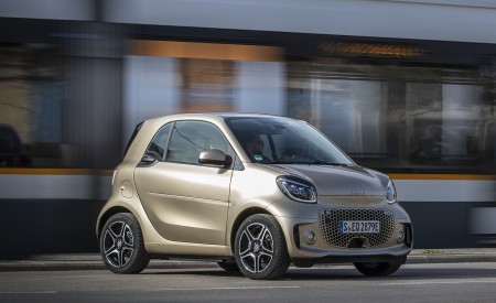 2020 Smart EQ ForTwo Coupe Pulse Line (Color: Gold Beige) Front Three-Quarter Wallpapers  450x275 (58)