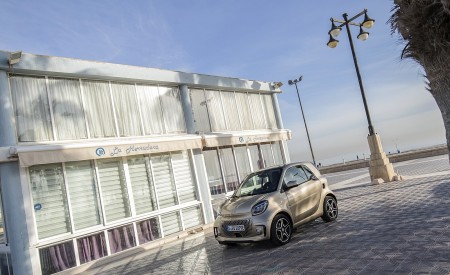 2020 Smart EQ ForTwo Coupe Pulse Line (Color: Gold Beige) Front Three-Quarter Wallpapers 450x275 (71)