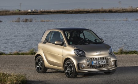 2020 Smart EQ ForTwo Coupe Pulse Line (Color: Gold Beige) Front Three-Quarter Wallpapers 450x275 (61)