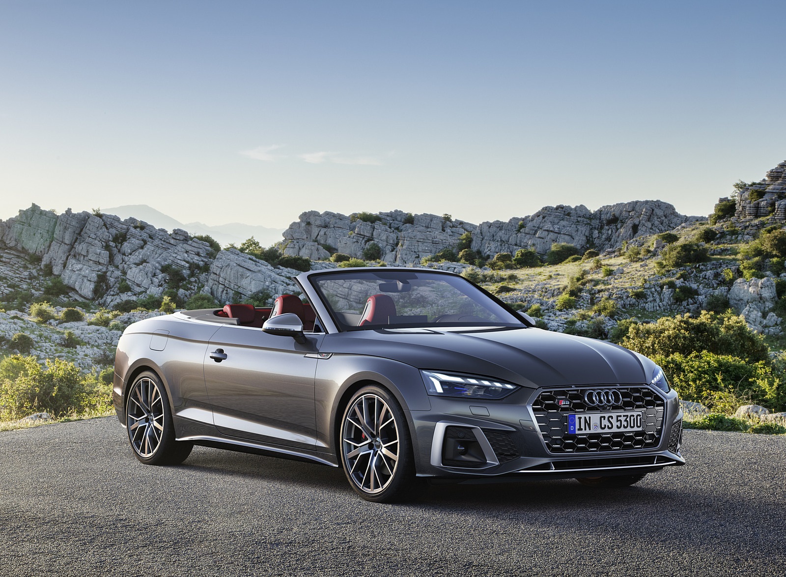 2021 Audi S5 Cabriolet (Color: Daytona Gray) Front Three-Quarter Wallpapers (9)