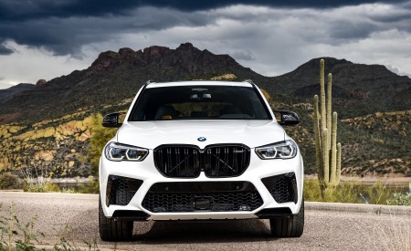 2020 BMW X5 M Competition (Color: Mineral White; US-Spec) Front Wallpapers 450x275 (176)