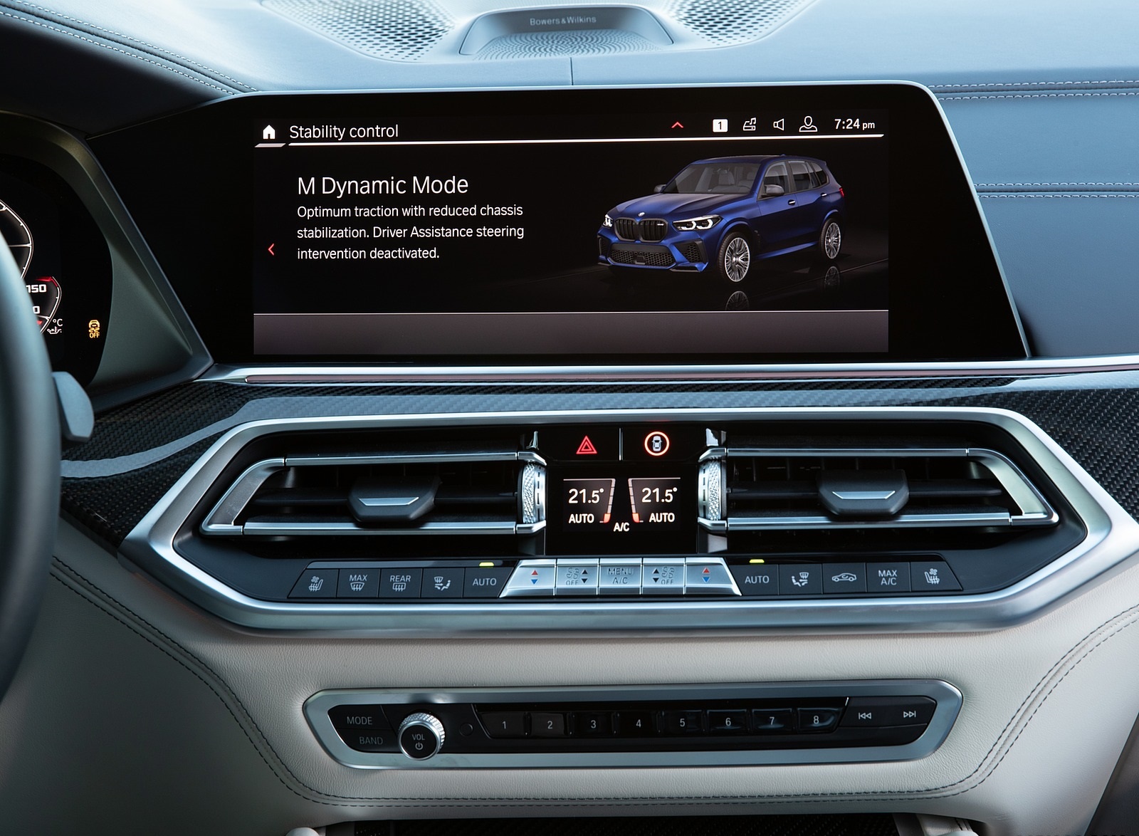 2020 BMW X5 M Competition (Color: Tanzanit Blue Metallic; US-Spec) Central Console Wallpapers #97 of 196