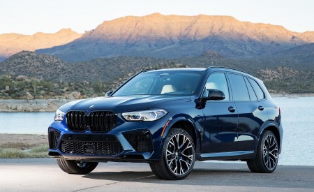 2020 BMW X5 M Competition (Color: Tanzanit Blue Metallic; US-Spec) Front Three-Quarter Wallpapers 450x275 (66)