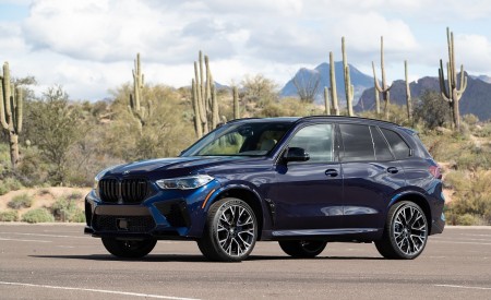 2020 BMW X5 M Competition (Color: Tanzanit Blue Metallic; US-Spec) Front Three-Quarter Wallpapers 450x275 (67)
