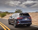 2020 BMW X5 M Competition (Color: Tanzanit Blue Metallic; US-Spec) Rear Three-Quarter Wallpapers 150x120