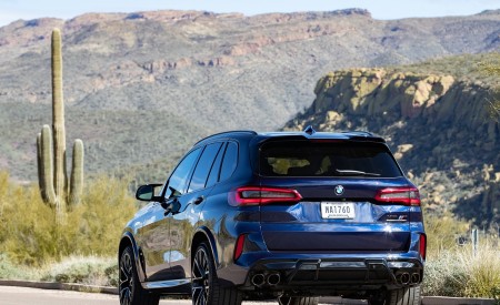 2020 BMW X5 M Competition (Color: Tanzanit Blue Metallic; US-Spec) Rear Wallpapers 450x275 (46)